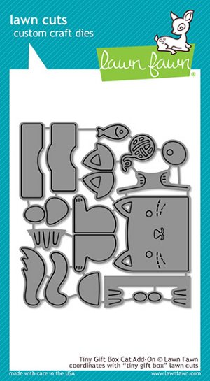Lawn Fawn - Dies - Tiny Gift Box Cat Add-On