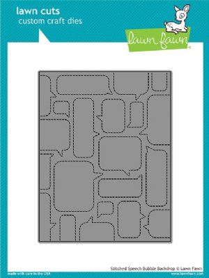 Lawn Fawn - Dies - Stitched Speech Bubble Backdrop