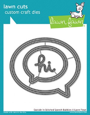 Lawn Fawn - Dies - Outside In Stitched Speech Bubbles