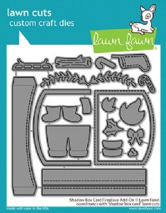 Lawn Fawn - Dies - Shadow Box Card Fireplace Add-On