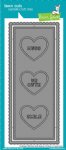 Lawn Fawn - Dies - Scalloped Slimline With Hearts: Portrait