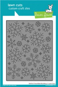 Lawn Fawn - Dies - Stitched Snowflake Backdrop