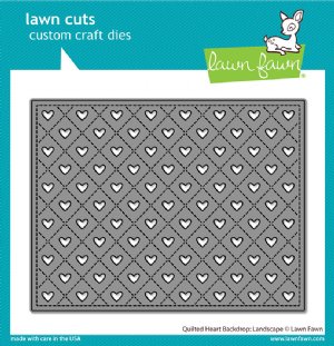 Lawn Fawn - Dies - Quilted Heart Backdrop: Landscape