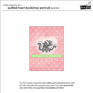 Lawn Fawn - Dies - Quilted Heart Backdrop: Portrait