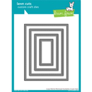 Lawn Fawn - Dies - Stitched Rectangle Stackables - Lg