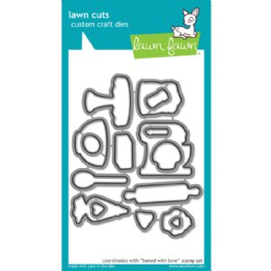 Lawn Fawn - Dies - Baked With Love Dies