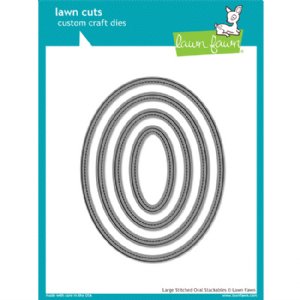 Lawn Fawn - Dies - Large Stitched Oval Stackables Dies