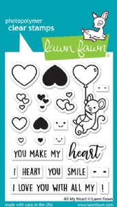 Lawn Fawn - Clear Stamp - All My Heart