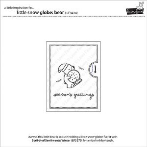 Lawn Fawn - Clear Stamp - Little Snow Globe - Bear