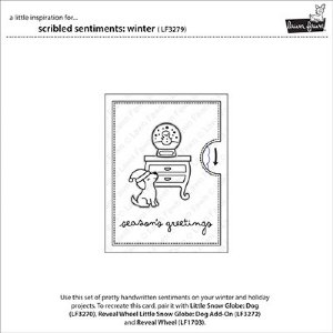 Lawn Fawn - Clear Stamp - Scribbled Sentiments: Winter