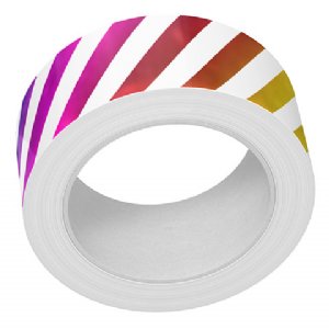 Lawn Fawn - Foiled Washi Tape - Diagonal Rainbow Stripes