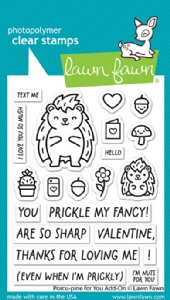 Lawn Fawn - Clear Stamp - Porcu-pine for You Add-On