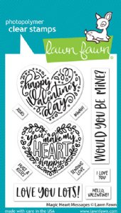 Lawn Fawn - Clear Stamp - Magic Heart Messages