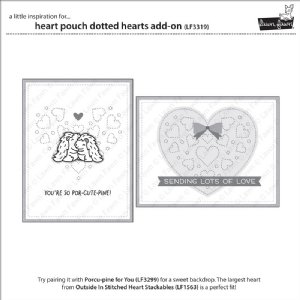 Lawn Fawn - Dies - Heart Pouch Dotted Hearts Add-On