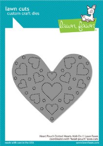 Lawn Fawn - Dies - Heart Pouch Dotted Hearts Add-On