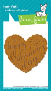 Lawn Fawn - Hot Foil Plate - Happy Valentine's