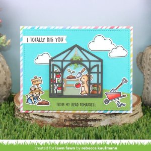 Lawn Fawn - Clear Stamp - Veggie Happy