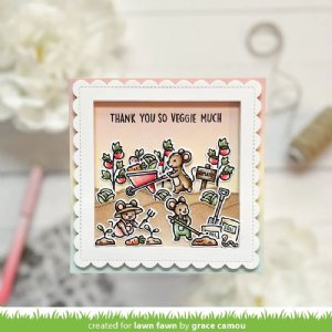 Lawn Fawn - Clear Stamp - Veggie Happy