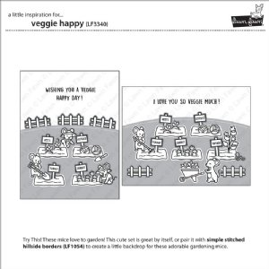 Lawn Fawn - Clear Stamp - Veggie Happy