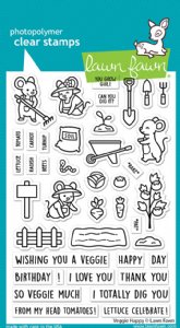Lawn Fawn - Clear Stamp - Veggie Happy