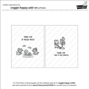 Lawn Fawn - Clear Stamp - Veggie Happy Add-On