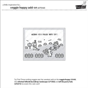 Lawn Fawn - Clear Stamp - Veggie Happy Add-On