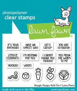 Lawn Fawn - Clear Stamp - Veggie Happy Add-On