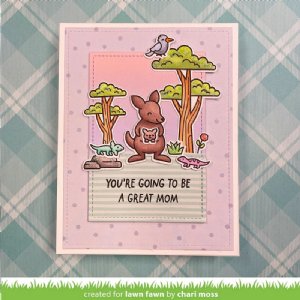 Lawn Fawn - Clear Stamp - Kanga-rrific Baby Sentiment Add-On