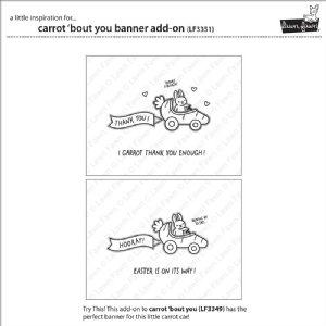 Lawn Fawn - Clear Stamp - Carrot 'bout You Banner Add-On