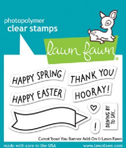 Lawn Fawn - Clear Stamp - Carrot 'bout You Banner Add-On