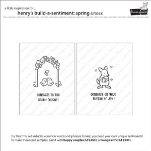 Lawn Fawn - Clear Stamp - Henry's Build-A-Sentiment: Spring