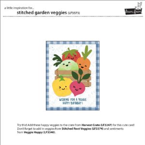 Lawn Fawn - Die - Stitched Garden Veggies
