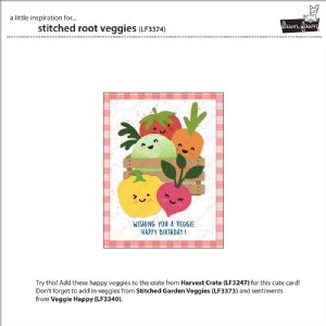 Lawn Fawn - Die - Stitched Root Veggies