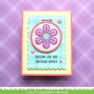 Lawn Fawn - Die - Embroidery Hoop Flower Add-On