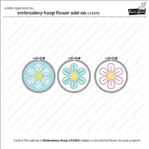 Lawn Fawn - Die - Embroidery Hoop Flower Add-On