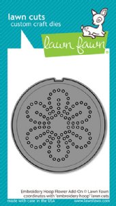 Lawn Fawn - Die - Embroidery Hoop Flower Add-On