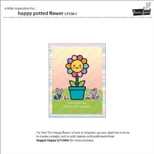 Lawn Fawn - Die - Happy Potted Flower