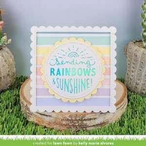 Lawn Fawn - Hot Foil Plate - Foiled Sentiments: Sending Rainbows