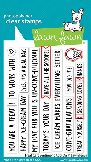 Lawn Fawn - Die - Treat Cart Sentiment Add-On