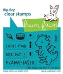 Lawn Fawn - Clear Stamp - Little Dragon Flip-Flop