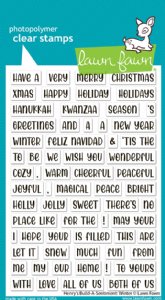 Lawn Fawn - Clear Stamp - Henry's Build-a-Sentiment: Winter