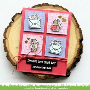 Lawn Fawn - Clear Stamp - Valentine Mice