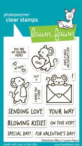 Lawn Fawn - Clear Stamp - Valentine Mice