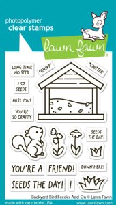 Lawn Fawn - Clear Stamp - Backyard Bird Feeder Add-On