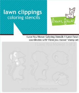 Lawn Fawn - Coloring Stencils - I Love You Mower