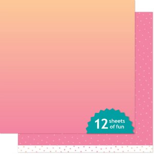 Lawn Fawn - 12X12 Patterned Paper - Gleeful Gradients - Sunset Skies