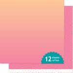 Lawn Fawn - 12X12 Patterned Paper - Gleeful Gradients - Sunset Skies