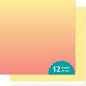 Lawn Fawn - 12X12 Patterned Paper - Gleeful Gradients - Sunrise Skies