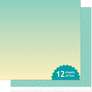 Lawn Fawn - 12X12 Patterned Paper - Gleeful Gradients - Daybreak Skies