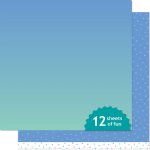 Lawn Fawn - 12X12 Patterned Paper - Gleeful Gradients - Midday Skies